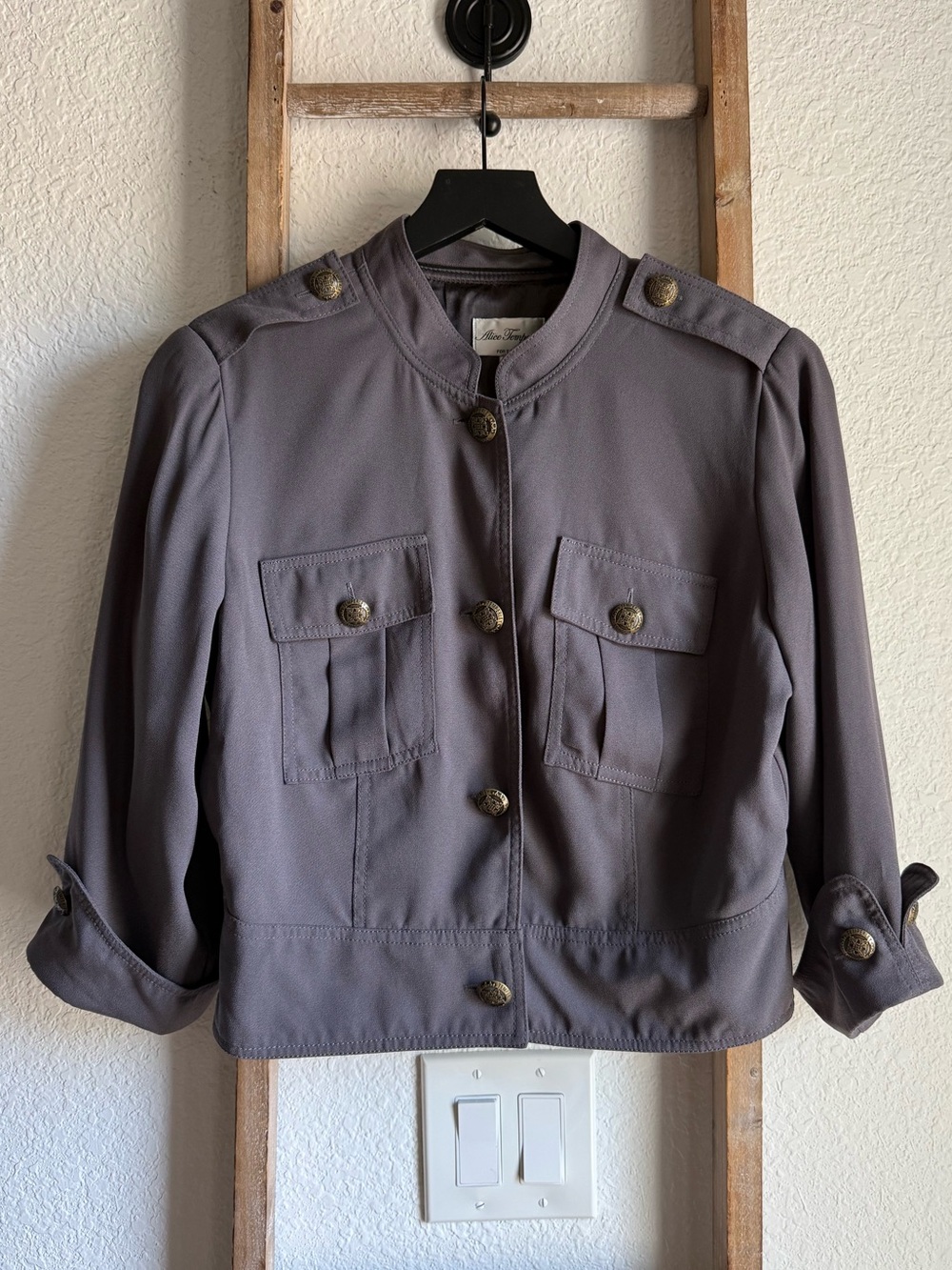 Alice Temperley for Target Military Jacket in Gray Sz: Large